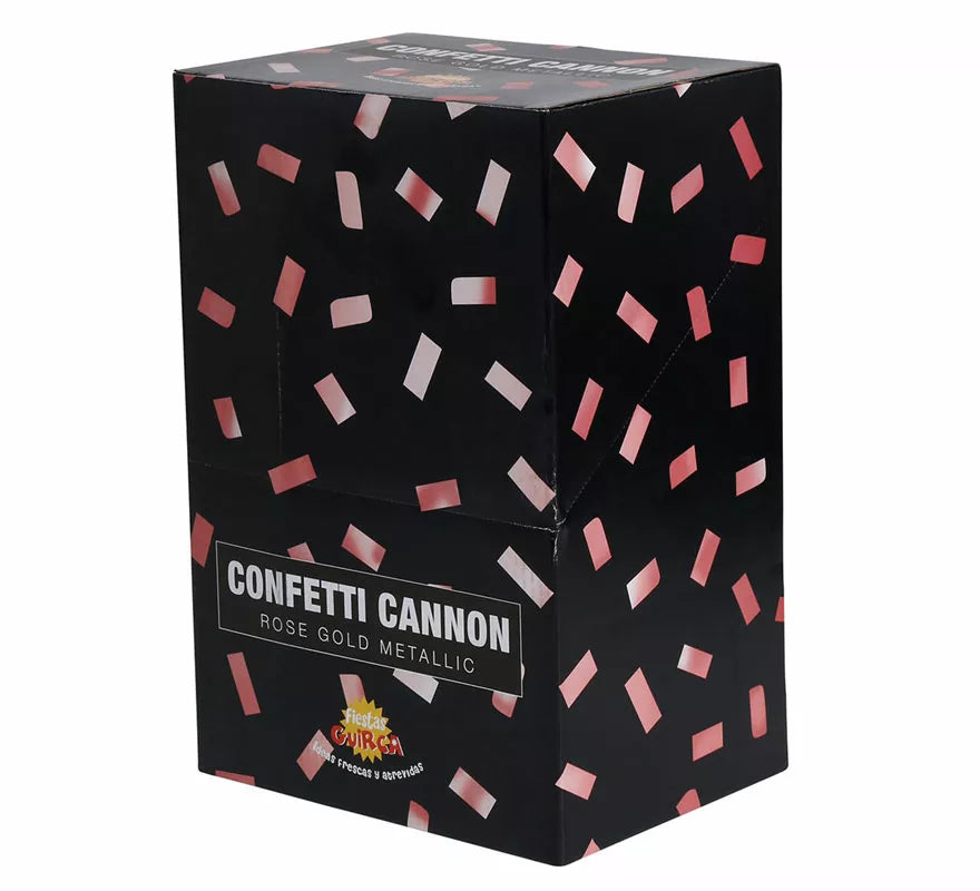 Translation missing: es.Cañón Confetti Kabuki Metálico Oro y Rosa de 30 cm