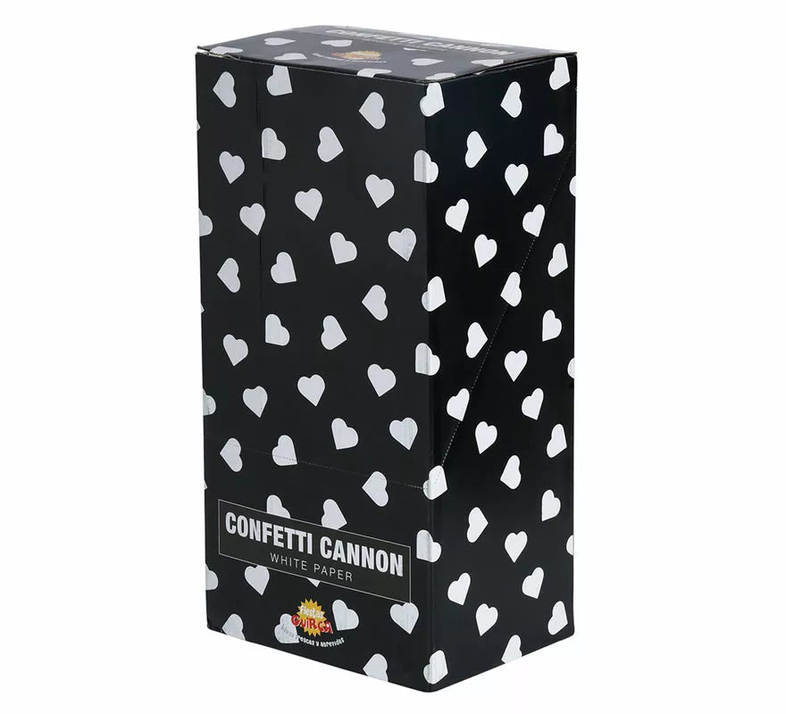 Translation missing: es.Cañón Kabuki Confetti Corazones Blancos de Papel de 40 cm