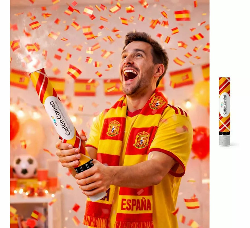 Translation missing: es.Cañon Kabuki de Confetti de Banderas de España de 40 cm
