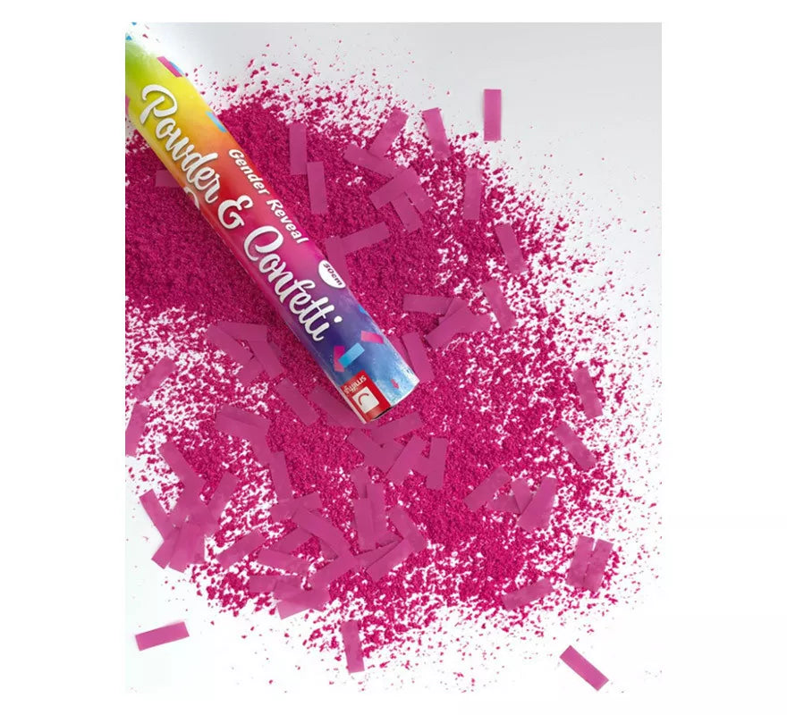 Translation missing: es.Cañón Kabuki de Polvo y Confetti Rosa para revelación de género de 30 cm