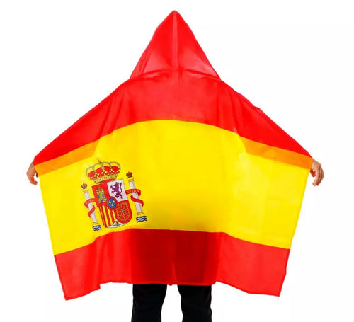 Capa Bandera de España con Capucha de 150x90 cm