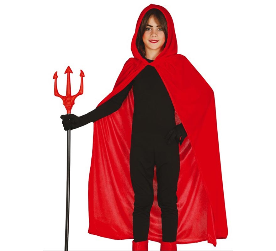 Translation missing: es.Capa con Capucha Roja Terciopelo para niños 100 cm