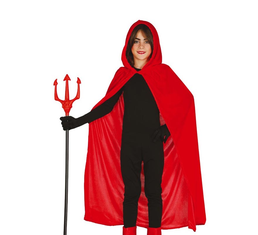 Translation missing: es.Capa con Capucha Roja Terciopelo para niños 100 cm