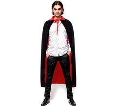 Capa con Cuello negro y rojo adulto de 130 cm