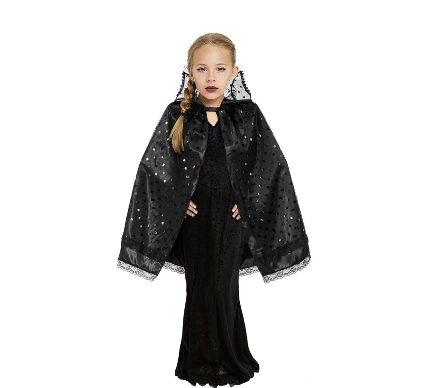 Translation missing: es.Capa de Bruja negra con cuello infantil