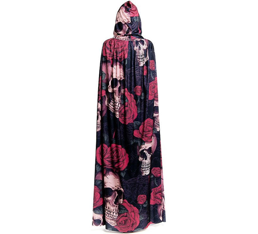 Translation missing: es.Capa de Calavera con Rosas de 185 cm