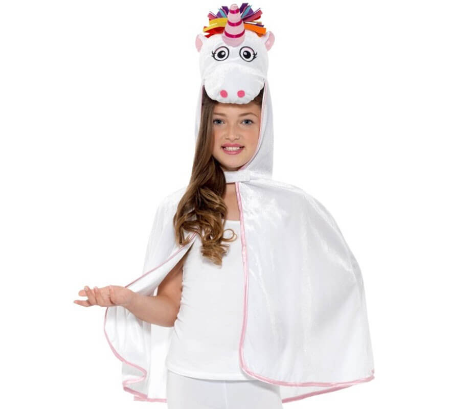 Translation missing: es.Capa de Unicornio Blanca y Rosa para niña