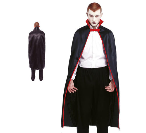 Capa de Vampiro con cuello rojo de 140 cm
