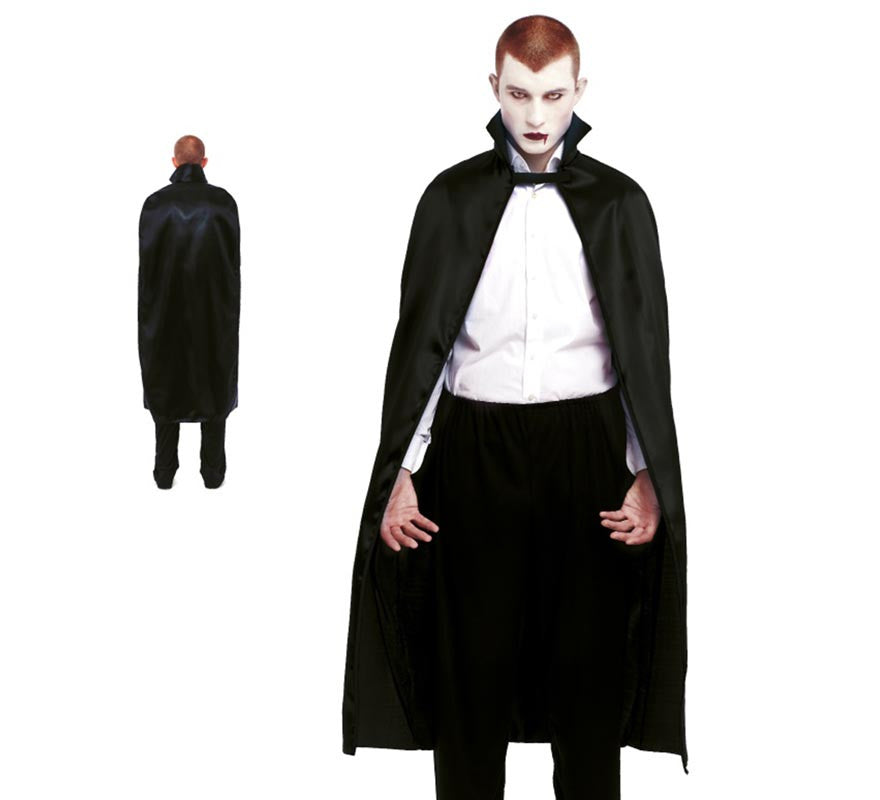 Translation missing: es.Capa de Vampiro negro cuello corto de 140 cm