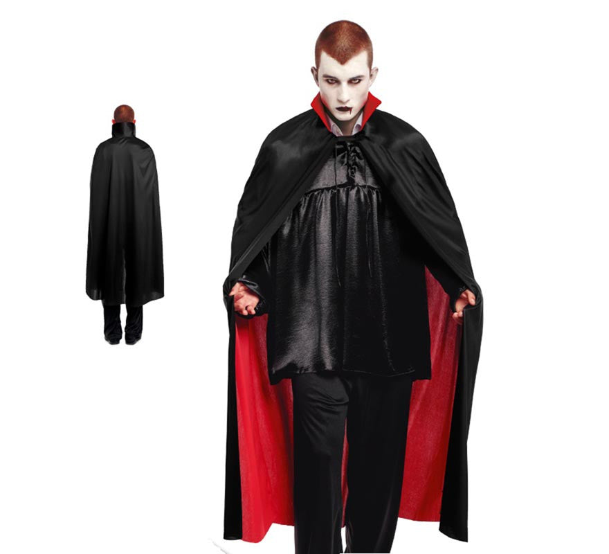 Translation missing: es.Capa de vampiro negro y rojo de 140 cm