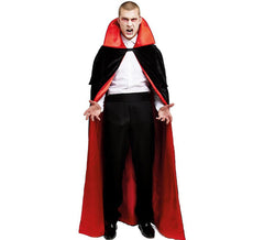 Capa de Vampiro Satén y Terciopelo con cuello adulto de 180 cm