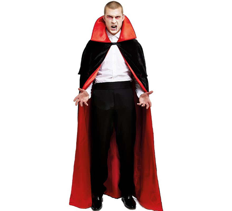 Translation missing: es.Capa de Vampiro Satén y Terciopelo con cuello adulto de 180 cm