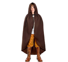 Capa Medieval marrón con capucha infantil