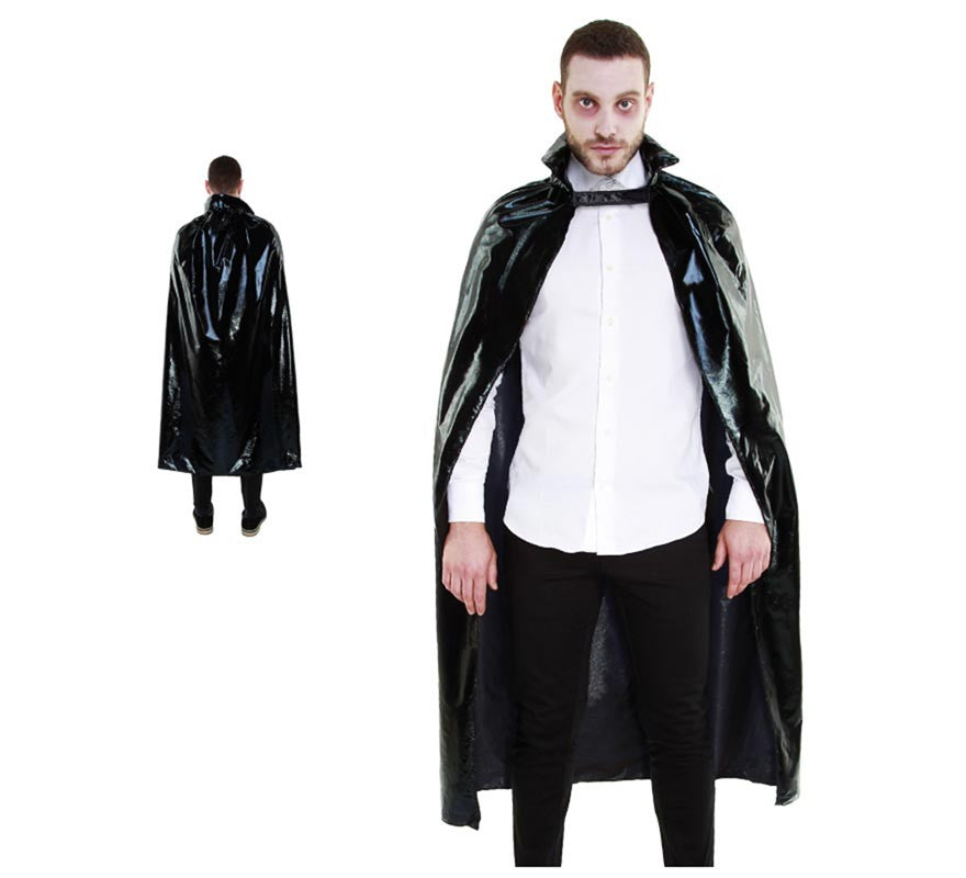 Translation missing: es.Capa negra metalizada de Vampiro de 140 cm
