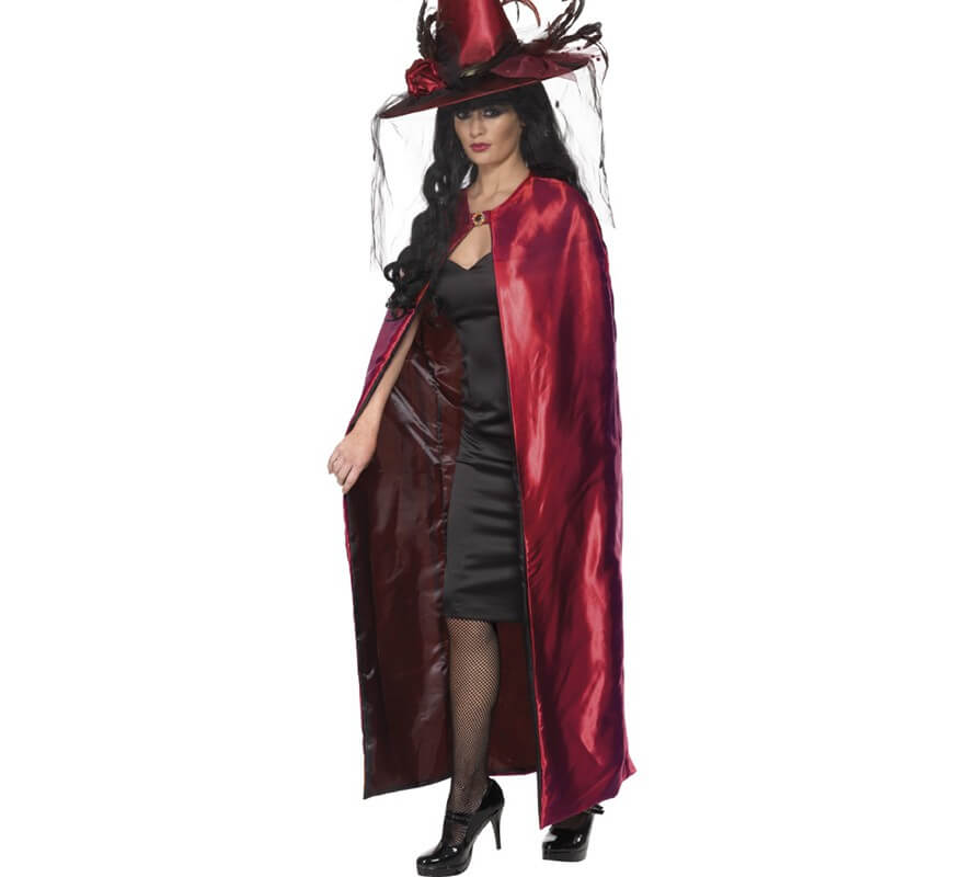 Translation missing: es.Capa Reversible de bruja Roja y negra para mujer