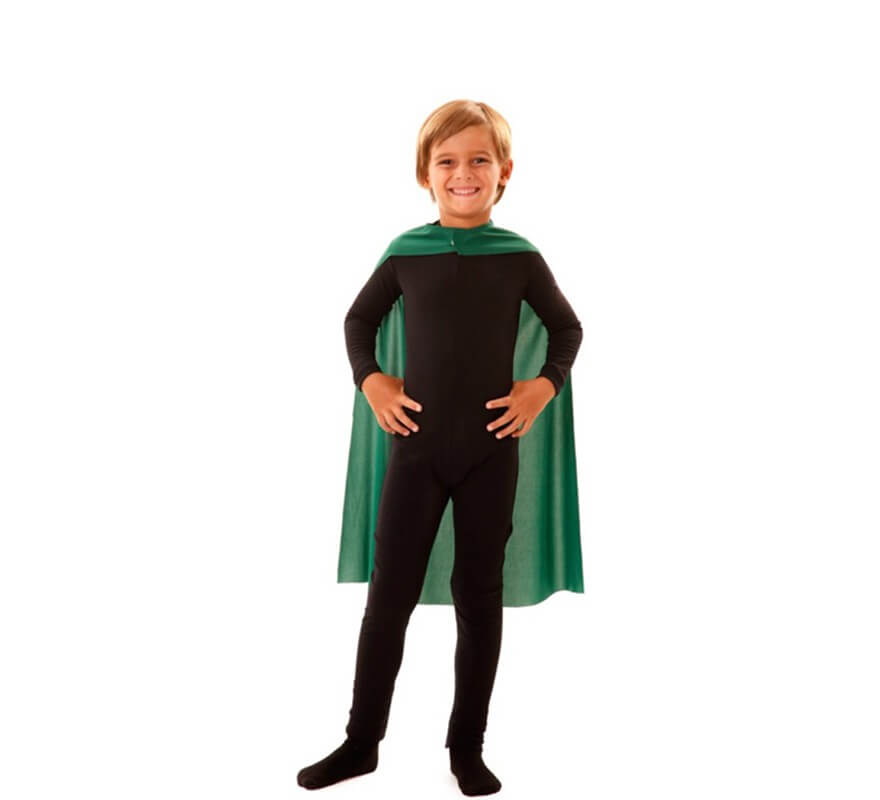 Translation missing: es.Capa Superhéroe Infantil Verde de 70 cm