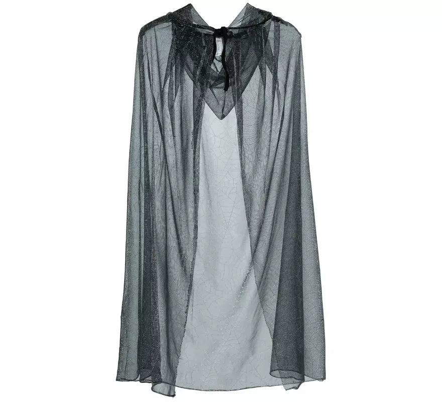 Translation missing: es.Capa Transparente Brillante plata de 130 cm para mujer