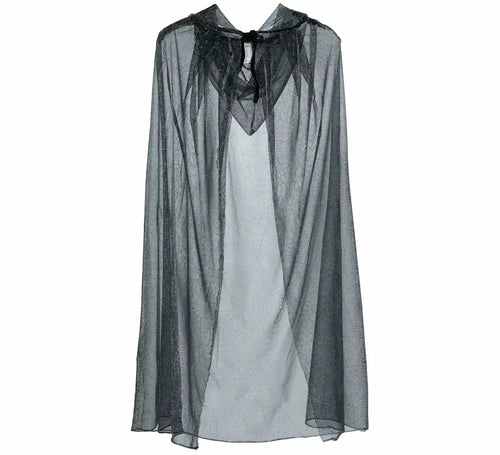 Capa Transparente Brillante plata de 130 cm para mujer