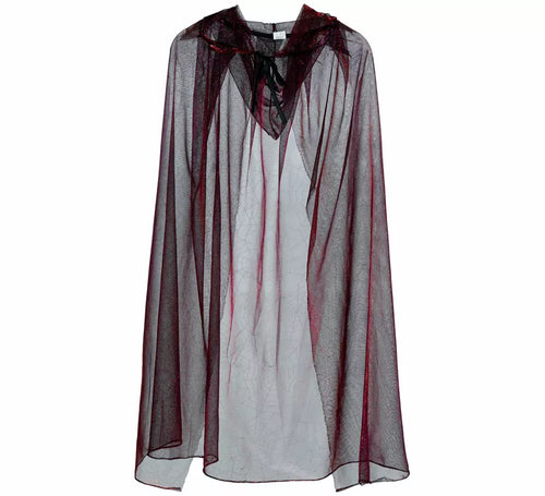 Capa Transparente Brillante roja de 130 cm para mujer