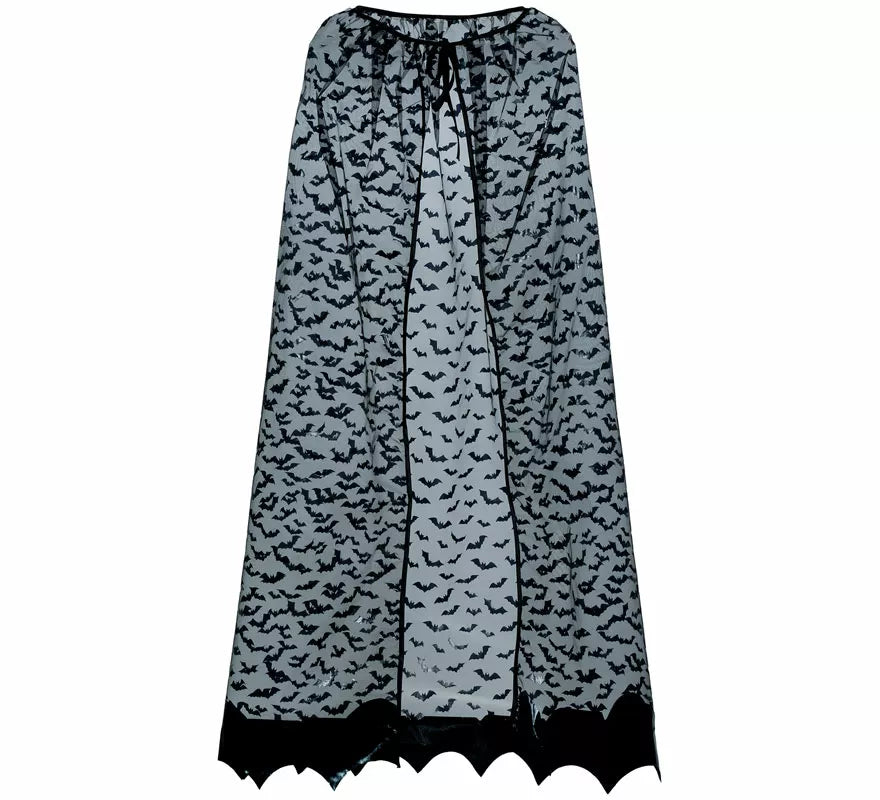 Capa Transparente Murciélagos de 135 cm para mujer