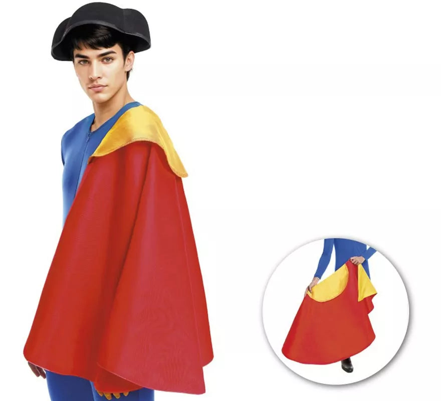 Translation missing: es.Capote de Torero grande rojo y dorado de 150x70 cm
