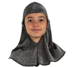 Capucha Medieval gris oscuro infantil