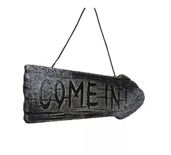 Cartel Colgante Come In de 39x12 cm