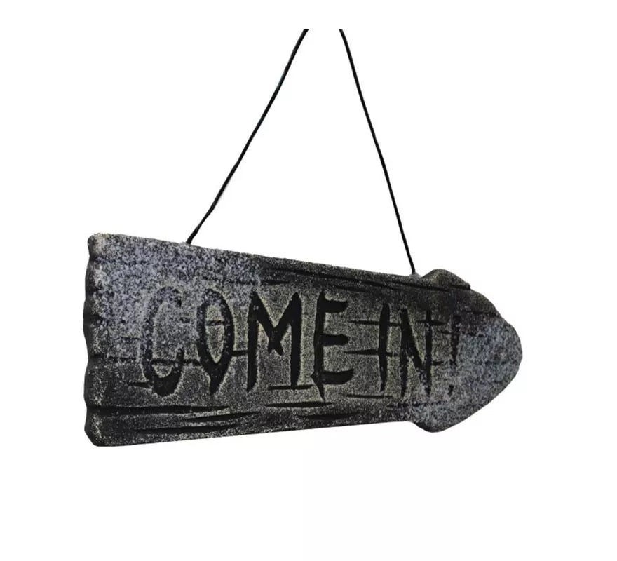 Translation missing: es.Cartel Colgante Come In de 39x12 cm
