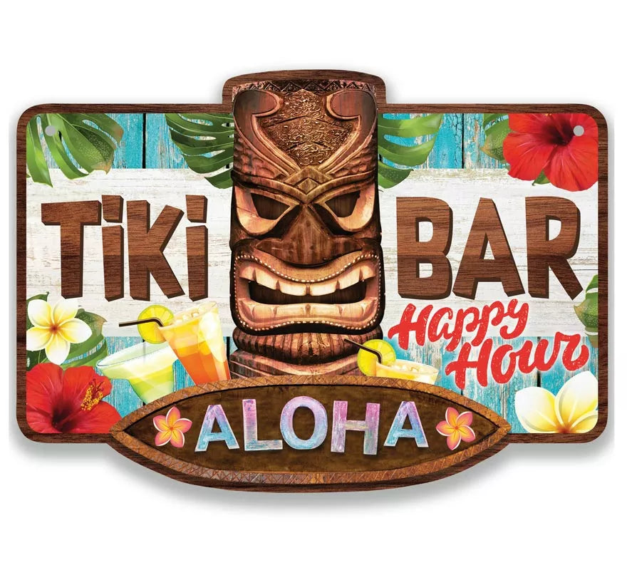 Translation missing: es.Cartel Tiki Bar Aloha de 25x35 cm
