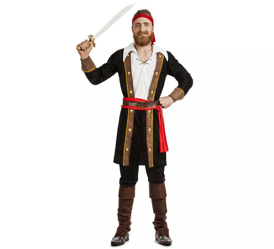 Translation missing: es.Casaca de Pirata Negro para hombre