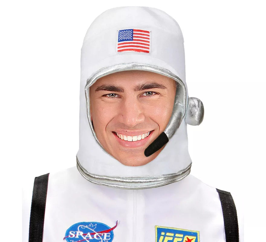 Translation missing: es.Casco Astronauta Blanco USA para adulto