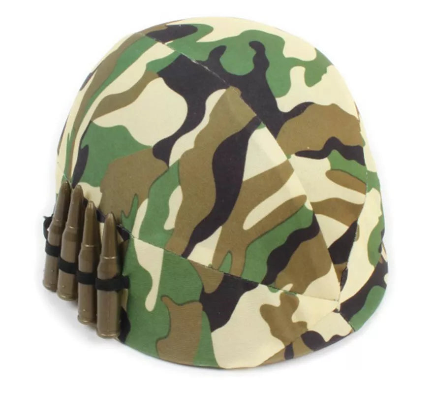 Translation missing: es.Casco Camuflado con tela infantil de 25 cm