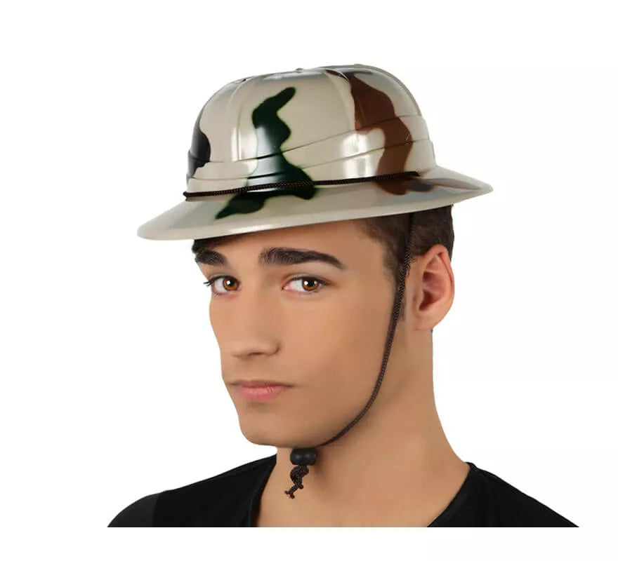 Translation missing: es.Casco camuflaje de Explorador de plástico con cuerda