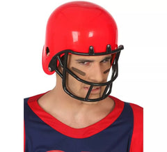 Casco de Rugby Rojo con Protector