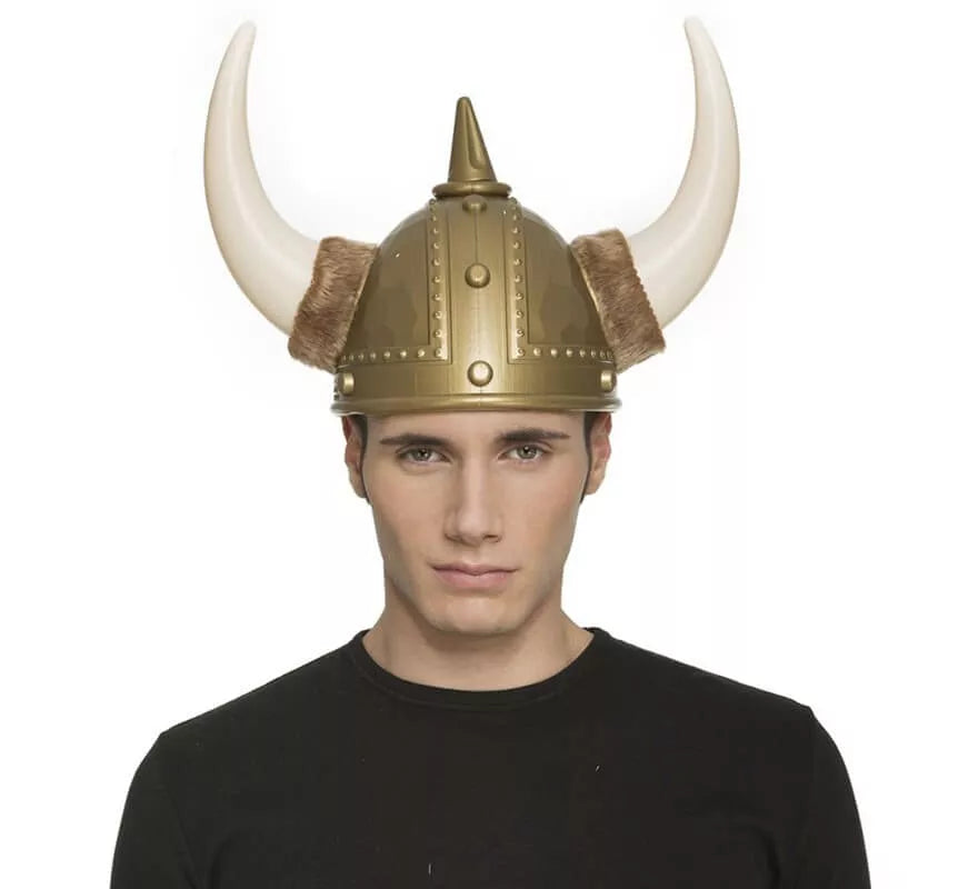 Translation missing: es.Casco de Vikingo con cuernos de Plástico