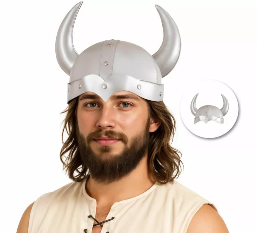 Translation missing: es.Casco de Vikingo plateado