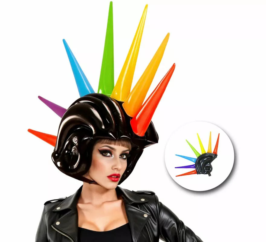 Translation missing: es.Casco Hinchable Punk con Pinchos de 90 cm