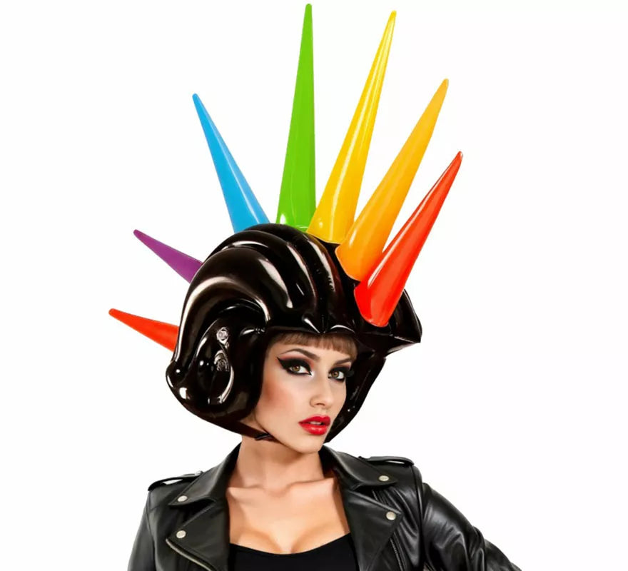 Translation missing: es.Casco Hinchable Punk con Pinchos de 90 cm