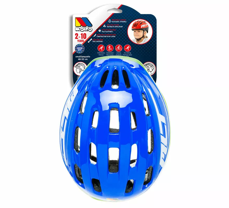 Casco Moltó azul para niños