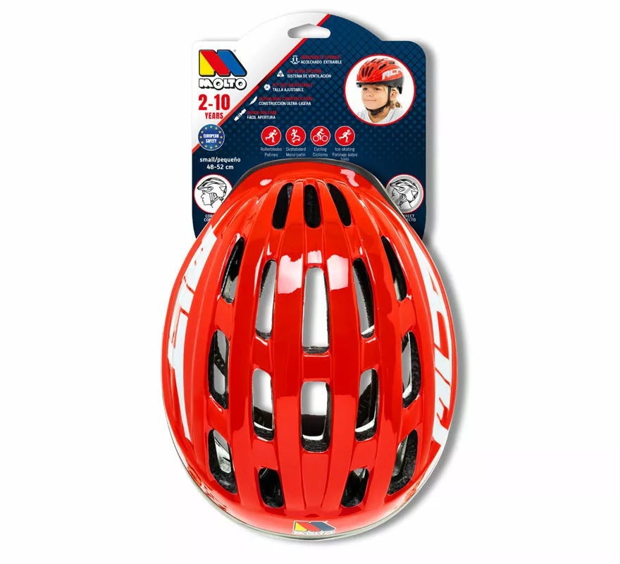Translation missing: es.Casco Moltó rojo para niños