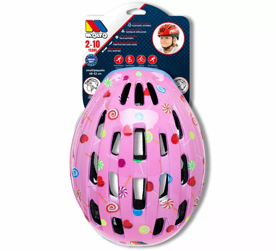 Translation missing: es.Casco Moltó rosa para niña