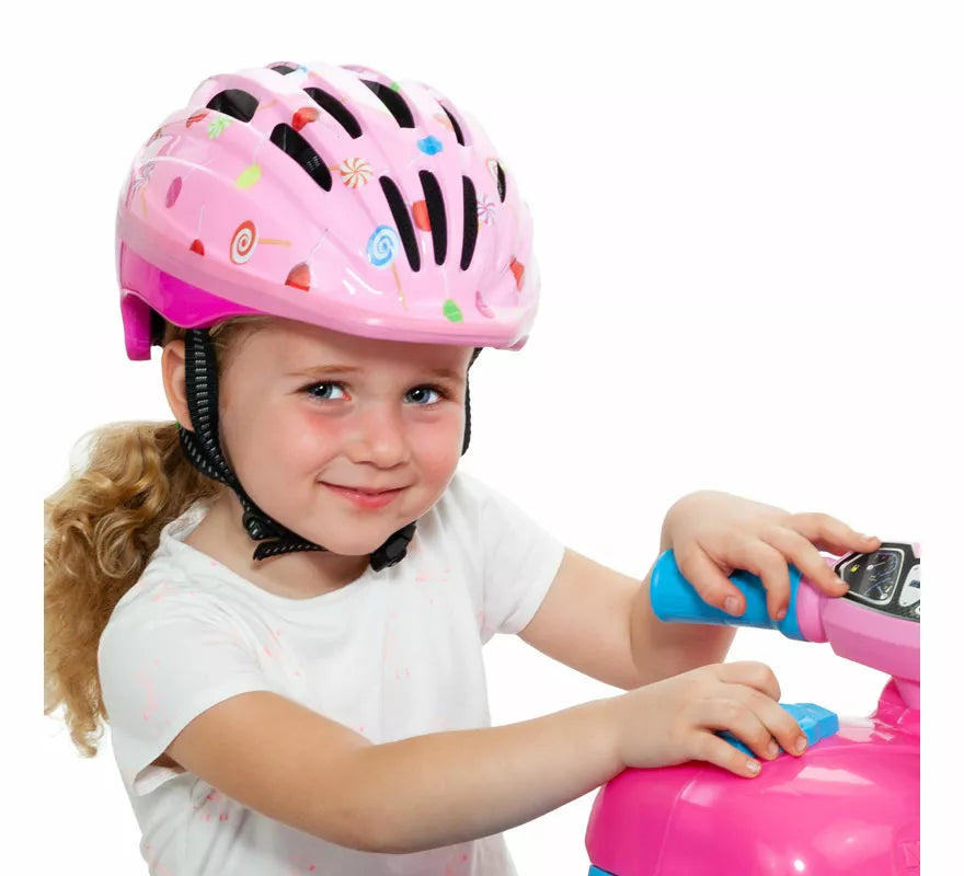 Casco Moltó rosa para niña