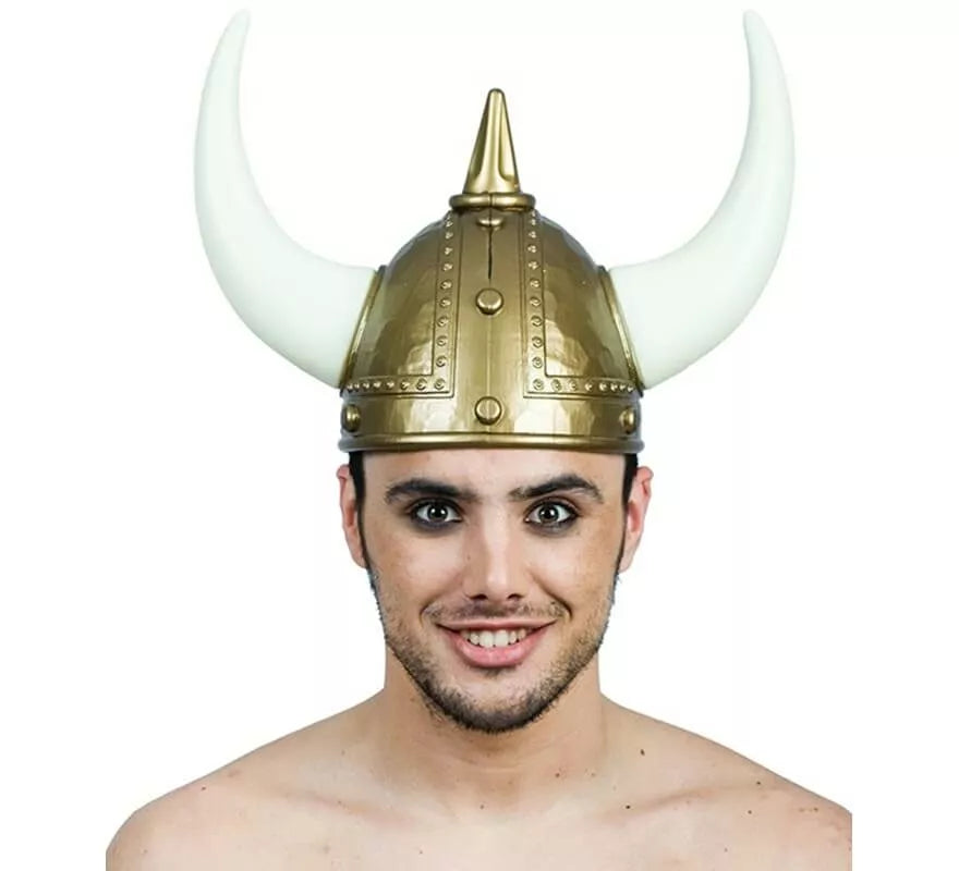Translation missing: es.Casco Vikingo Dorado y Blanco