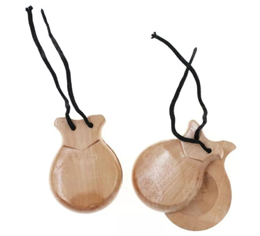 Translation missing: es.Castañuelas Sevillanas de madera color Natural