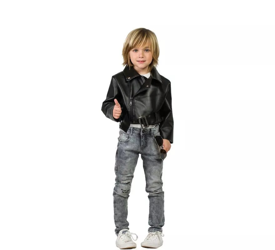 Translation missing: es.Cazadora de Rockero Negra para niño
