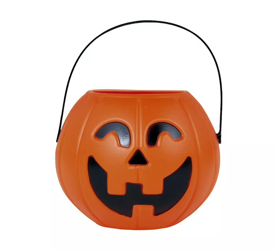 Translation missing: es.Cesta Calabaza 11 cm de plástico para Halloween