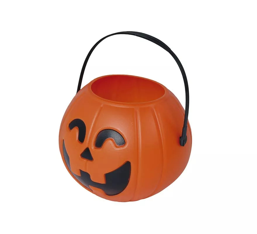 Translation missing: es.Cesta Calabaza 11 cm de plástico para Halloween