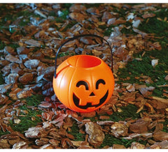 Cesta Calabaza 11 cm de plástico para Halloween