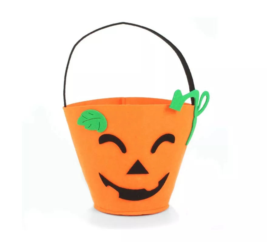 Translation missing: es.Cesta para dulces Happy Calabaza de fieltro de 14,5x10 cm