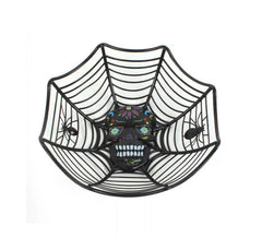 Cesta Telaraña con Calavera 27x25,5x7,5 cm en varios colores